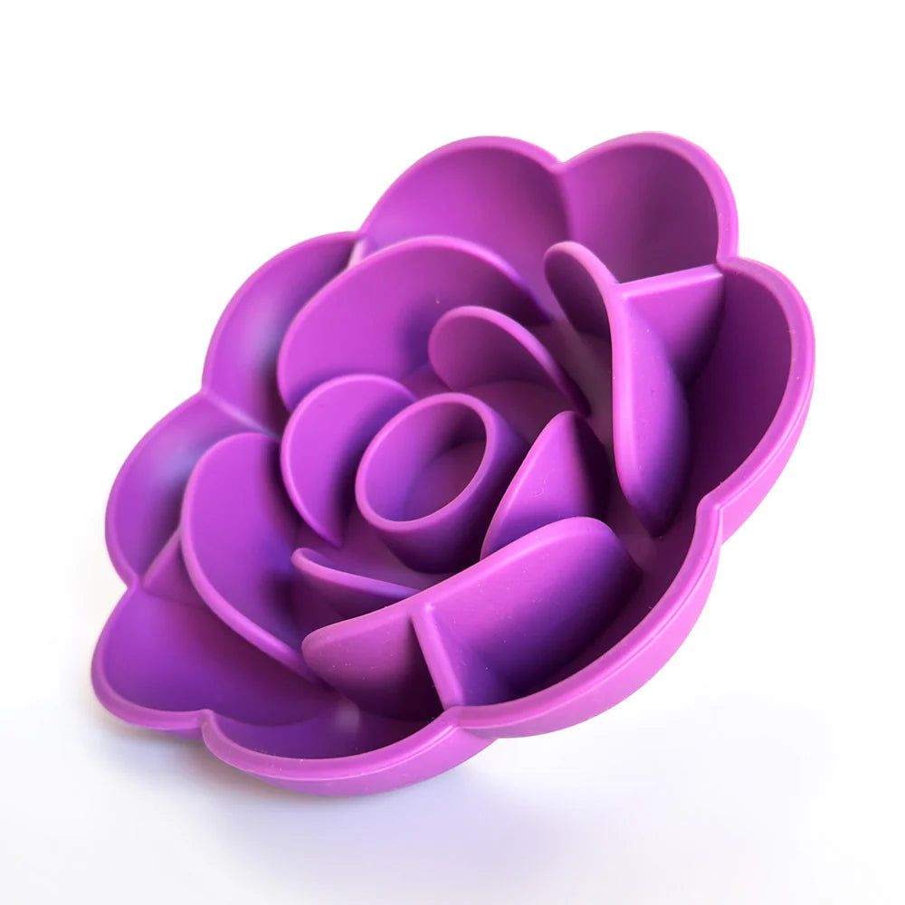 Slow Feeder Dog Bowl Flower Silicone